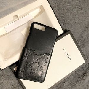 Gucci iPhone 11 pro case with card holder attached